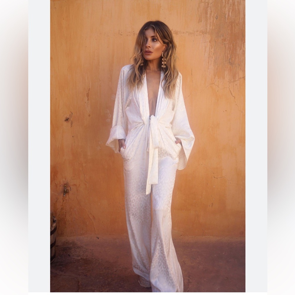 Rat & Boa White Wrap Jumpsuit